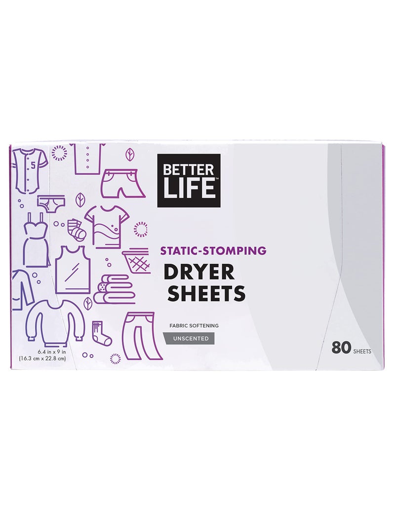 Better Life Natural Dryer Sheets, Unscented, 80 Count - Image 3